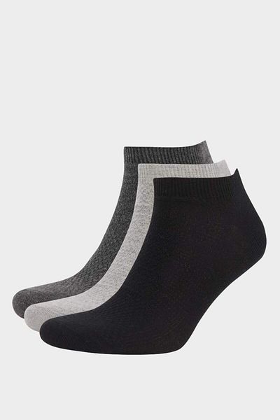 DeFacto New Season Men's 3-Piece Cotton Booties Socks