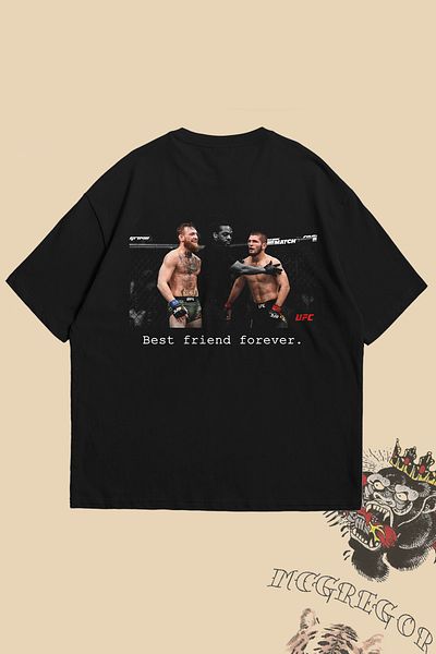 Grove Fashion Conor Mcgregor Best Front and Back Printed Unisex Oversize T-Shirt