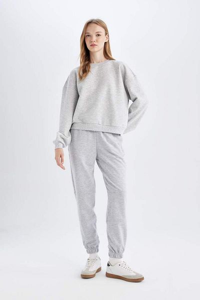 DeFacto Pantaloni de sport Jogger de sezon nou, talie elastică, lungi, de bază, drepte, cu buzunare