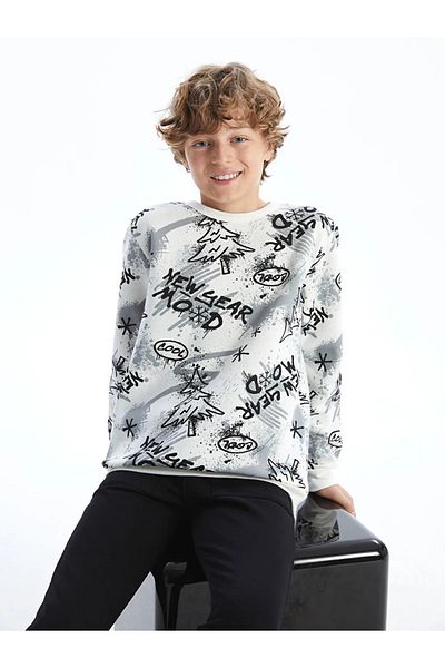 LC Waikiki Lcw Kids Black Crew Neck Boy's Thick Tracksuit Set