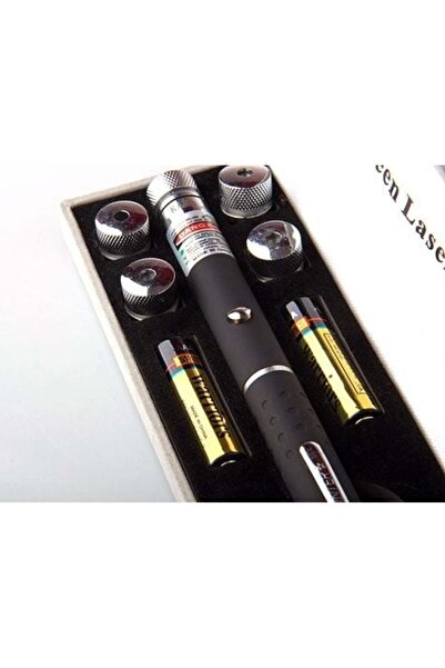 Evvano Yeşil Lazer Pointer 8000 mW 5 Başlıklı