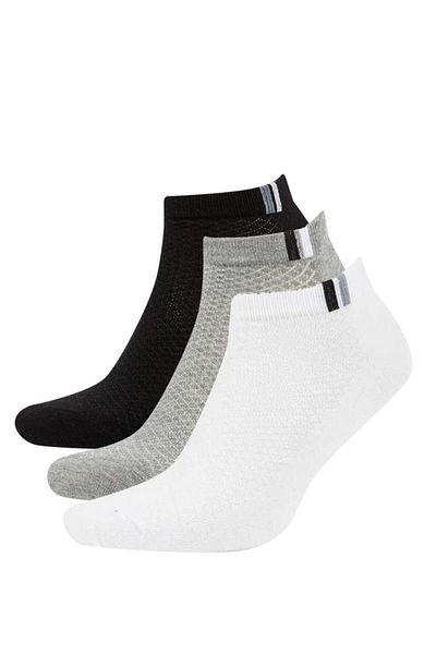 DeFacto New Season Men's 3-Piece Cotton Booties Socks