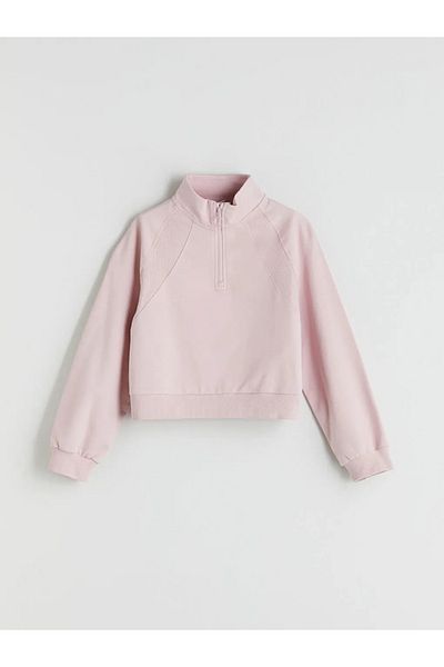LC Waikiki Lcw Kids Pink Stand Collar Girl Tracksuit Suit