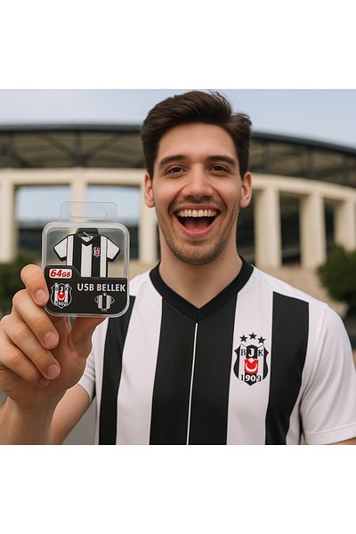 Beşiktaş 64Gb Licensed Bandroll USB Flash Memory + Keychain (with Jersey Design)
