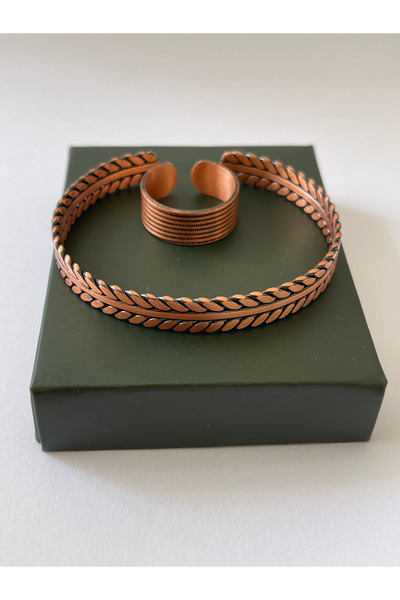 Rupen Kraft Unisex adjustable 100% pure copper bracelet stylish copper ring c...
