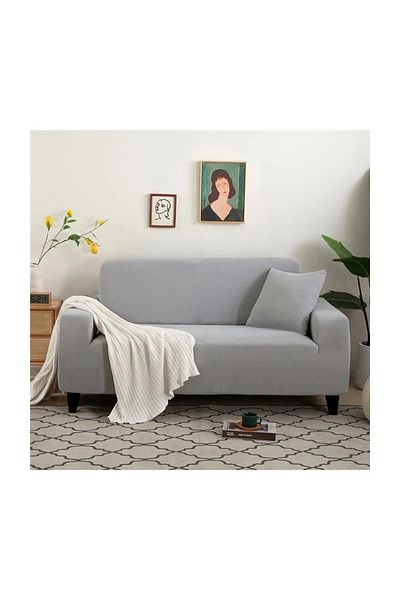 Arzuyum Lycra Fabric Seat Cover Case 3 Seater Sofa Cover Sofa Bed Cover with Flexible Elastic