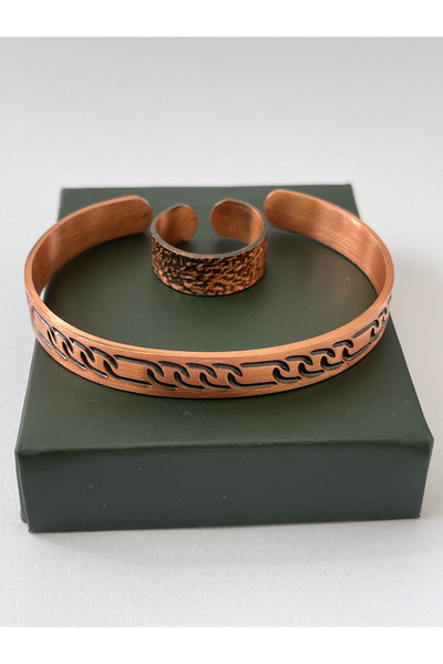 Rupen Kraft Unisex adjustable 100% pure copper bracelet stylish copper ring c...