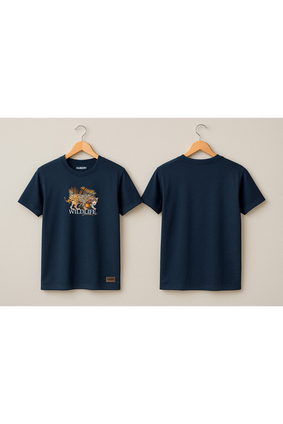 HUBERYWEAR Дамска тениска с лежерна кройка и леопардов принт – HUBERY