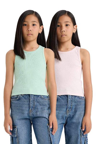 DeFacto New Season Girl's Crew Neck 2-Piece Undershirt