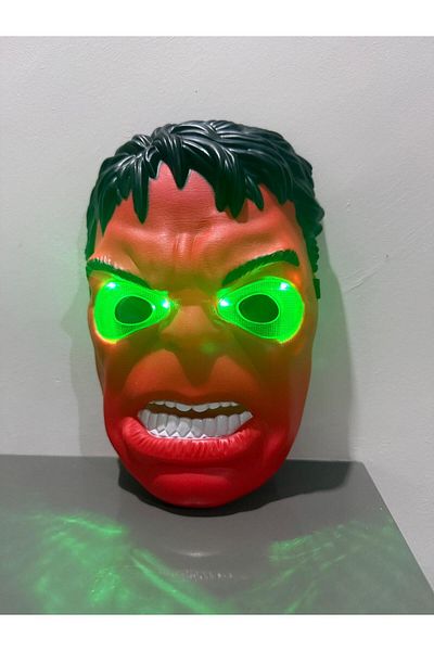 PAMUK DÜNYAM HOME Hulk Mask Lighted Red - Led Light Red Hulk Mask, Costume Parties