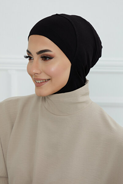 HIJAB VIP قبعة كاملة تغطي الرقبة والرأس - أسود