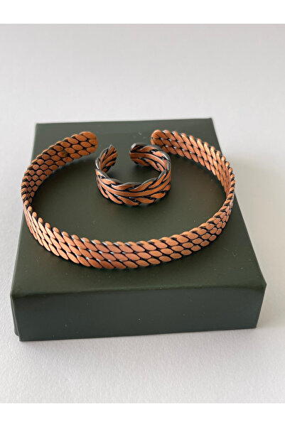 Rupen Kraft Unisex adjustable 100% pure copper bracelet stylish copper ring c...