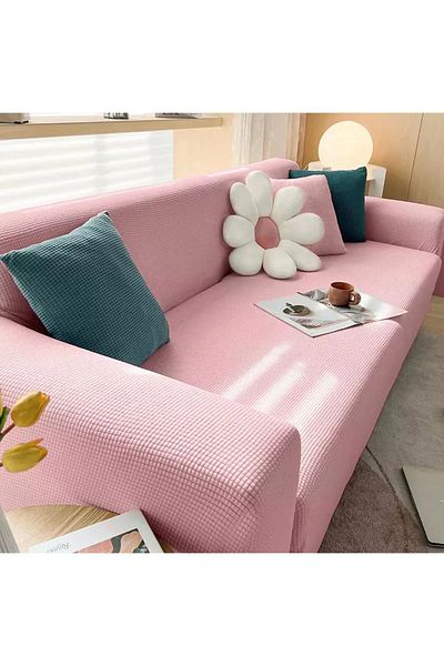Arzuyum Lycra Fabric Seat Cover Case 3 Seater Sofa Cover Sofa Bed Cover with Flexible Elastic