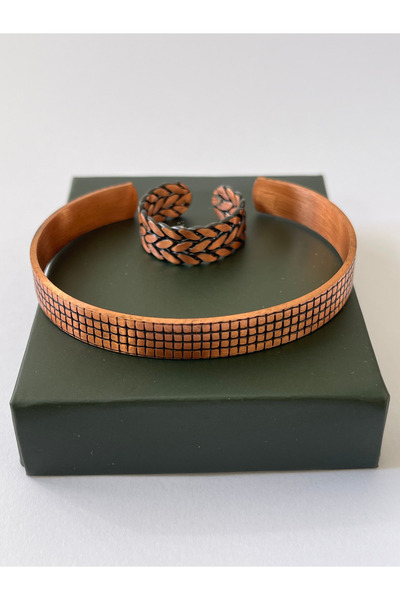 Rupen Kraft Unisex adjustable 100% pure copper bracelet stylish copper ring c...