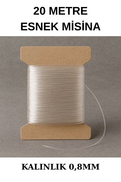 Emtory Home 20 Metre Esnek Misina - Anahtarlık Misinası - Çanta Misinası - 0,...