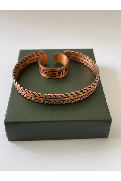 Rupen Kraft Unisex adjustable 100% pure copper bracelet stylish copper ring c...