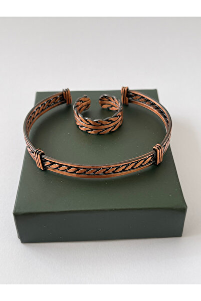 Rupen Kraft Unisex adjustable 100% pure copper bracelet stylish copper ring c...
