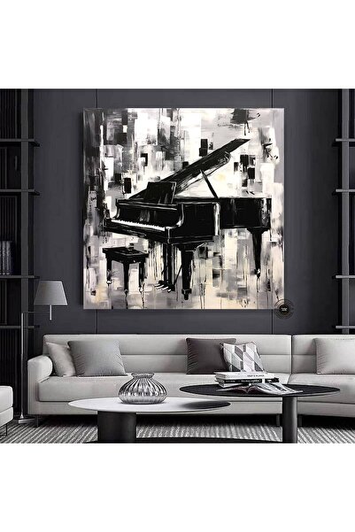 idora Piyano Müzik Tablosu, Büyük Boyutlu Kanvas, Çerçeveli Asılmaya Hazır