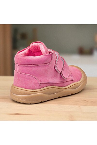 JOJO KIDS kız çocuk hakiki deri, ortopedik bilekli cırtlı ayakkabı , kaymaz kauçuk taban, yürüyüş kolaylığı