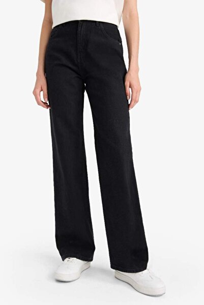 DeFacto New Season 90's Wide Leg High Waist Long Jean Trousers