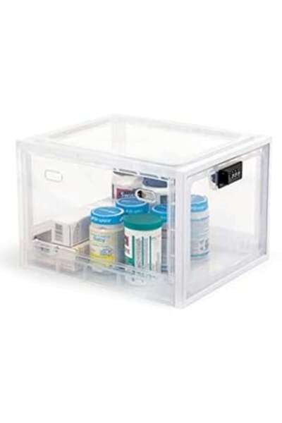 OEM Transparent Storage Box with Lock, Ventilated, BPA-Free, 12.6L Capacity