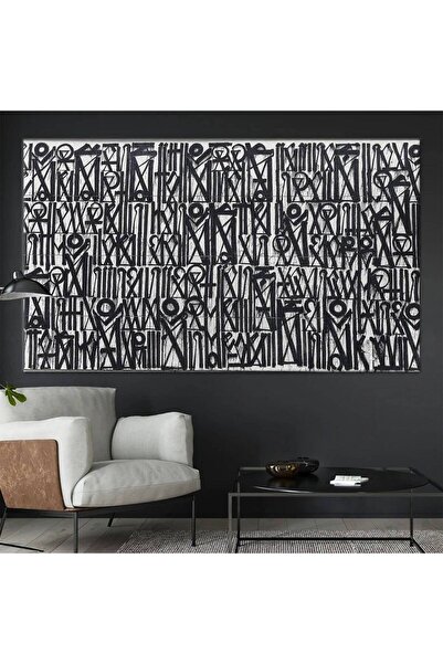 idora Büyük Soyut Retna Duvar Sanatı, Graffiti Amerikan Reprodüksiyon Tablosu...