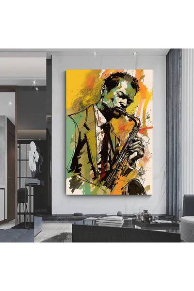 idora Jazz Love Canvas; Portret saksofoniste