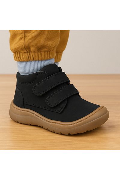 JOJO KIDS Unisex Children's Genuine Leather, Orthopedic Ankle Velcro Shoes, Non-Slip Rubber Sole, Easy Walking