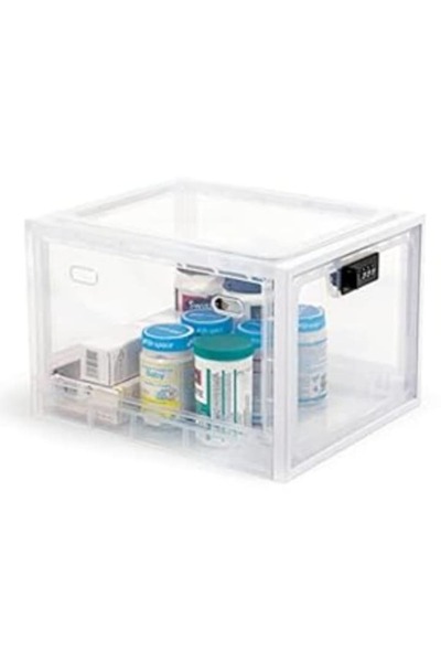 OEM Transparent Storage Box with Lock, Ventilated, BPA-Free, 12.6L Capacity