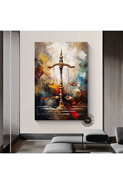 idora Adalet Terazileri Kanvas Sanatı; Avukat Ofis Dekoru; Hediye