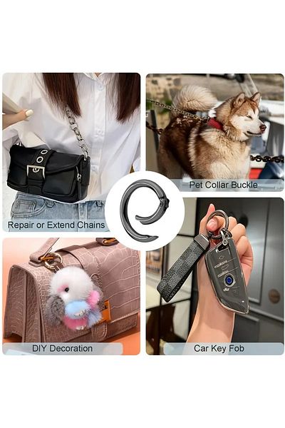 twowall Round Carabiner, Spring Keychain, Key Ring, Bag Accessories