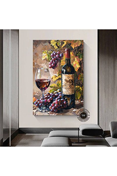 idora Platno sa bocom vina i čašom; spremna za okačenje dekoracija za vino