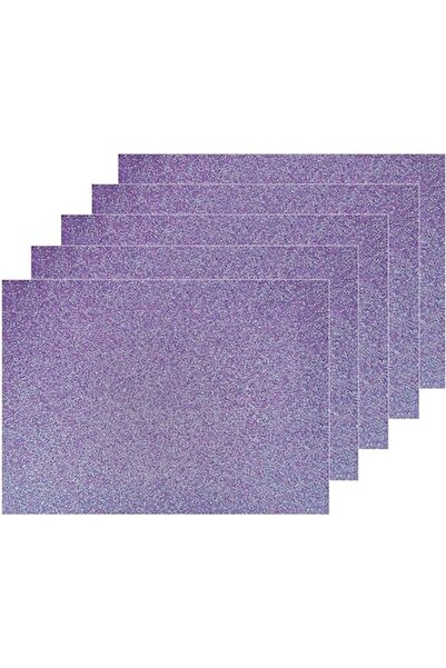 OEM Σετ 5 τεμαχίων τσόχα με γκλίτερ βιολετί, 30x42εκ.