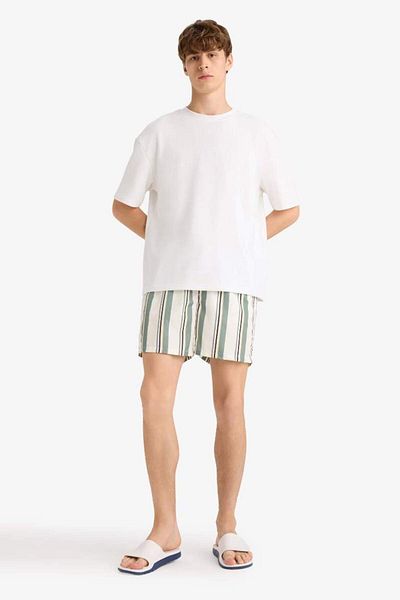 DeFacto New Season Mesh Lined Microfiber Short Length Swim Shorts