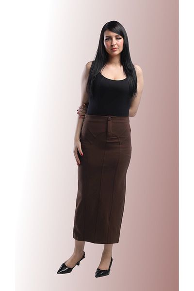 SUGA Iris midi skirt