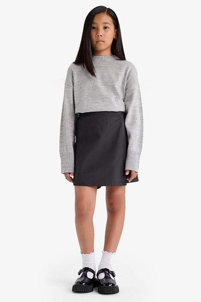 DeFacto New Season Girls' School Elastic Waist Gabardine Shorts Skirt