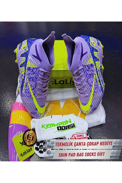 Krampon odası Air Level 600 Professional Football Shoe Set+Shin Guard+Bag+Socks