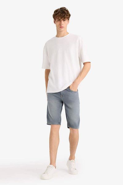 DeFacto New Season Slim Fit Slim Fit Jean Bermuda Shorts