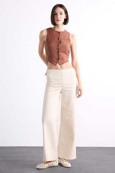 DeFacto New Season Wide Leg Basic Straight Trousers