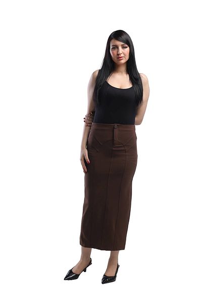 SUGA Iris midi skirt