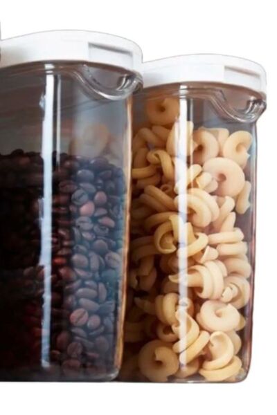 IKEA Erzak Saklama Kabı Beyaz 8x18 cm 1,3 L 2 Adet