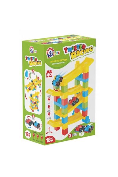 Technok Set for building Technok, racing track, 40 pieces, for children