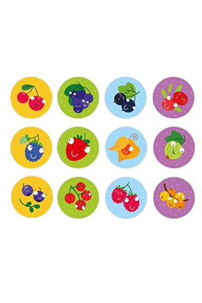 Dodo Memory Game, Dodo, Educational, Fruit Illustrations, 7x7x7cm, Multicolor