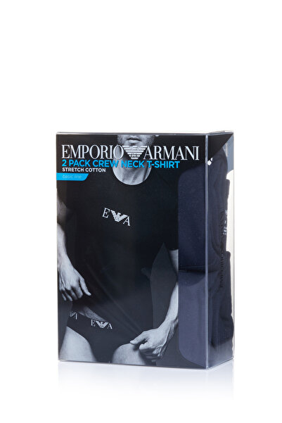 Emporio Armani Rundhals T-Shirt für Herren in blau