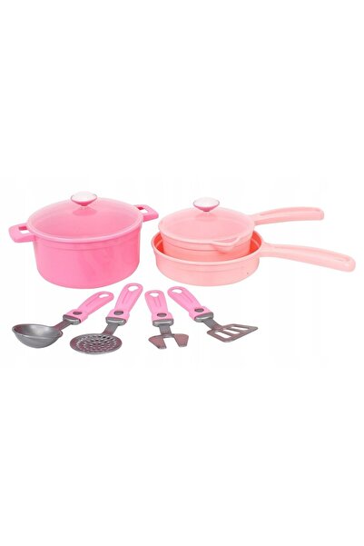 Technok Children's Kitchen Utensils Set, 9 Pieces, Pink, 31.5x20x10 cm