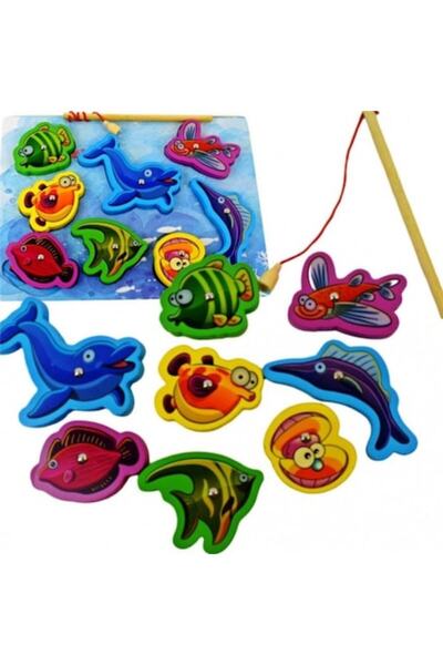 MAKSIK Joc interactiv de pescuit, MAKSIK, lemn, 30x22cm