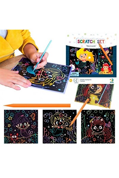 Dodo Scratch Card Set Mermaid, Dodo, 231x233 mm, 3 Color Cards