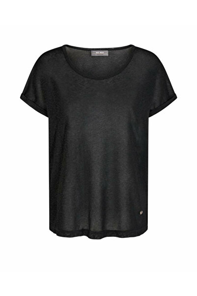 Mos Mosh Rundhals T-Shirt für Damen in schwarz