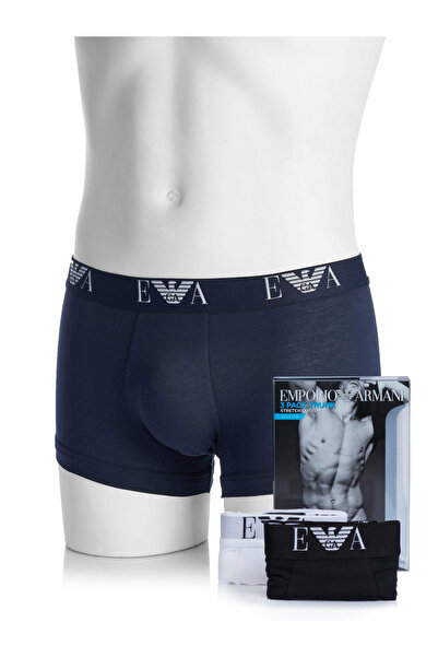 Armani Exchange Pánské boxerky v jednobarevných barvách