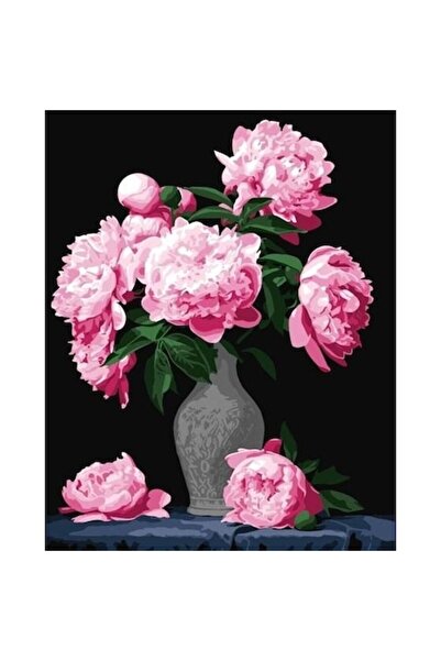 qbee Pictură pe numere - Buchet de bujori 40x50 cm